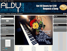 Tablet Screenshot of aldysheetmusic.com